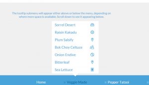 tooltip menu