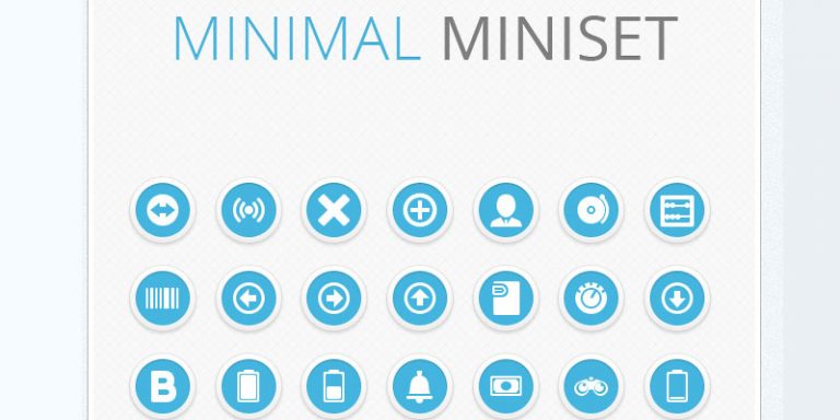 Download excellent set of minimalistic icons for free