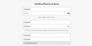 Jquery plugin to show or hide password