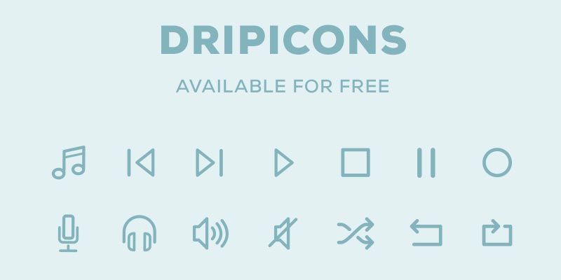 Dripicons: Free set of 84 vector icons created by Fontastic