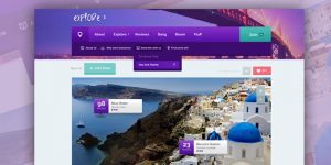Explore: A free travel website psd