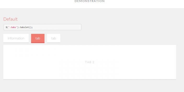 Tabslet: Free jquery plugin to create tab