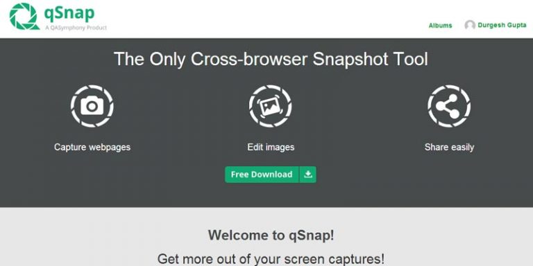 qSnap: An awesome browser extension to capture web page screenshot