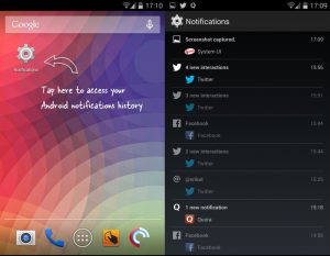 See old notifications in Android 4.3 and most recent version of Android
