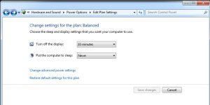 How to change sleep mode timings in Windows 7