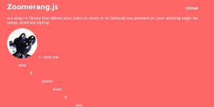 Zoomerang.js Zoom in and Zoom out anything on web page