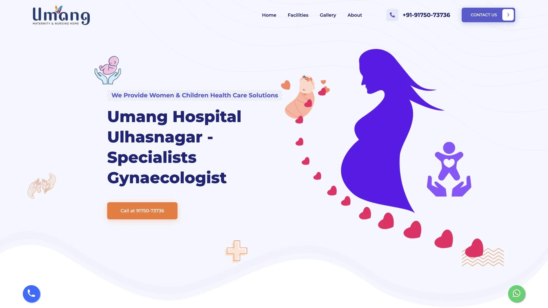Umang Nursing Hospital live website preview