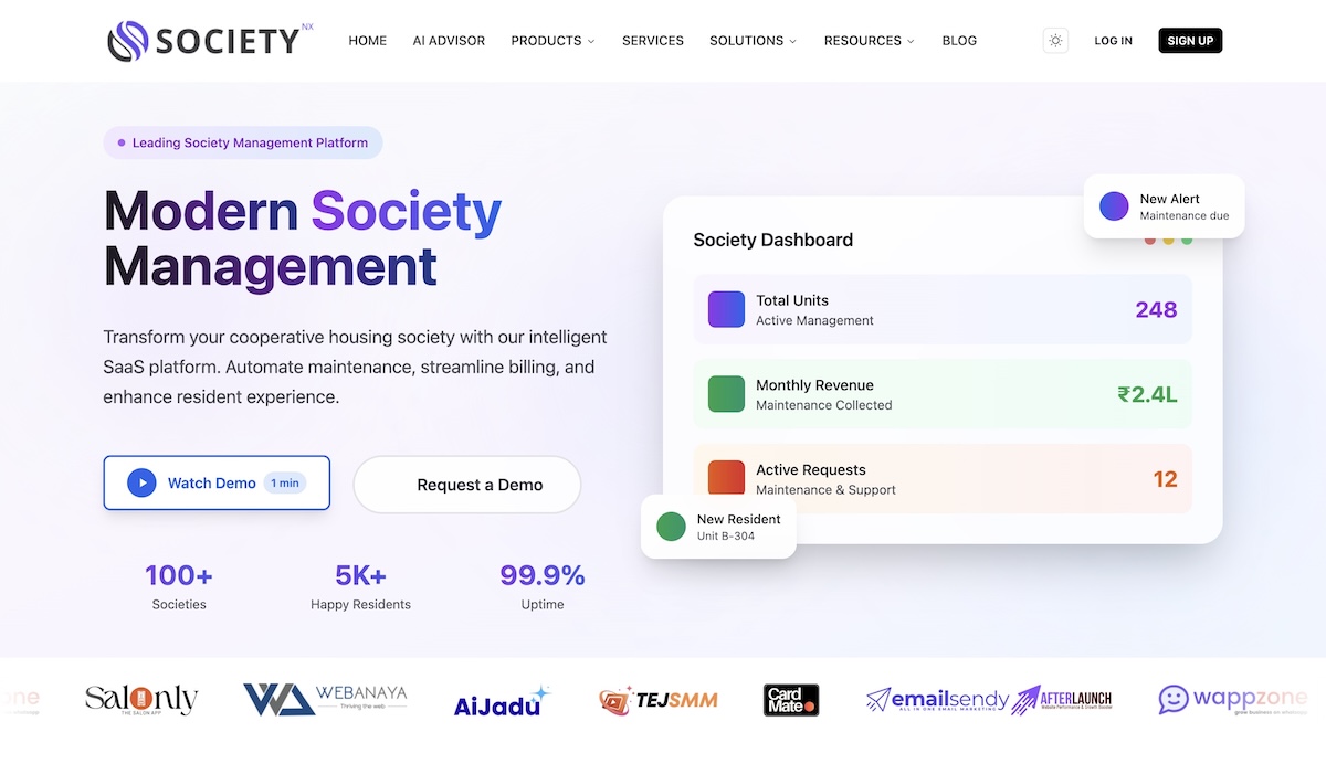 SocietyNx - Society Management Application