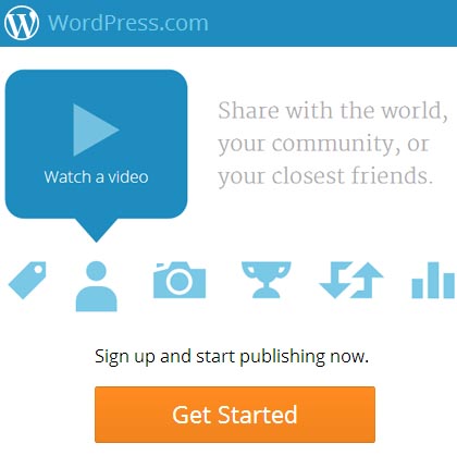 signup wordpress.com