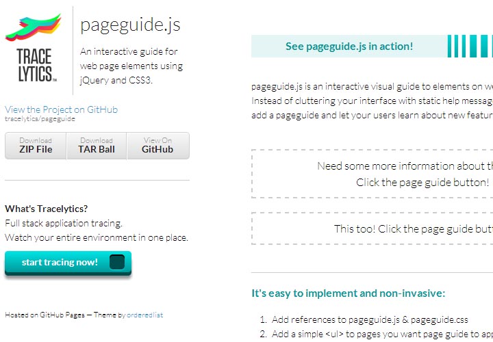 jquery page guide