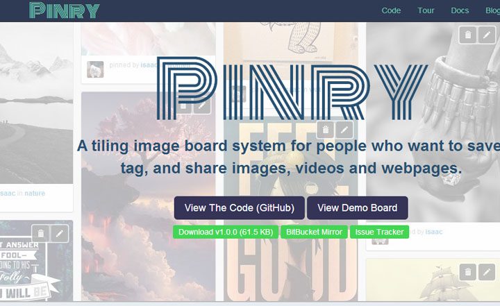 pinry pinterest clone