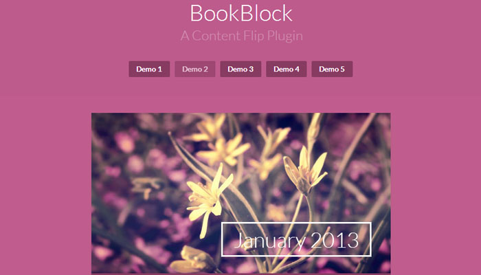 Bookblock Flip Page Plugin