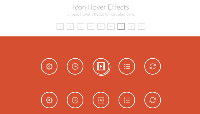 icon hover effect