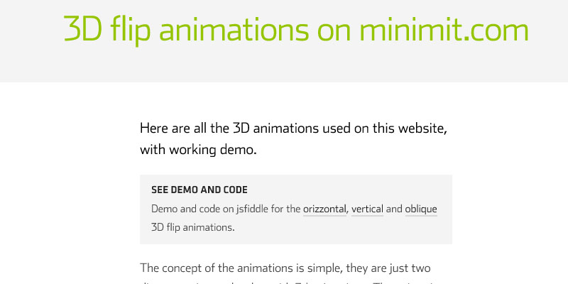 Minimit-Anima a jquery plugin to produce CSS3 animation