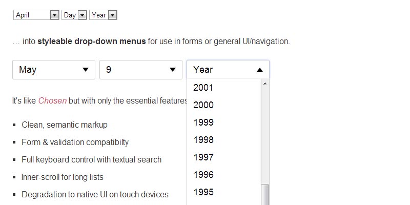 Create awesome dropdown with free Jquery EasyDropDown plugin