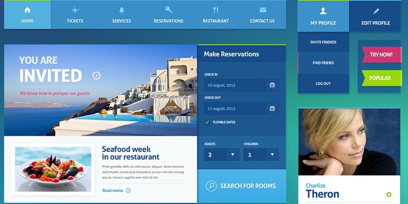 Full hotel ui kit download for free