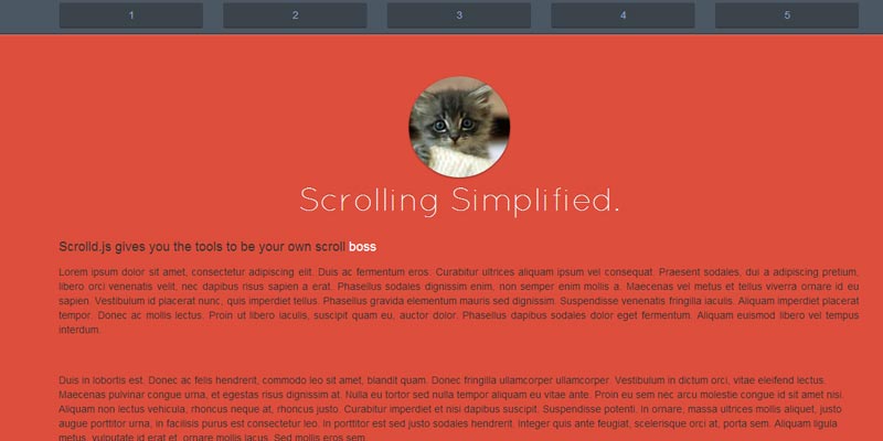 Scrolld.js: A Jquery plugin which offer responsive scrolling