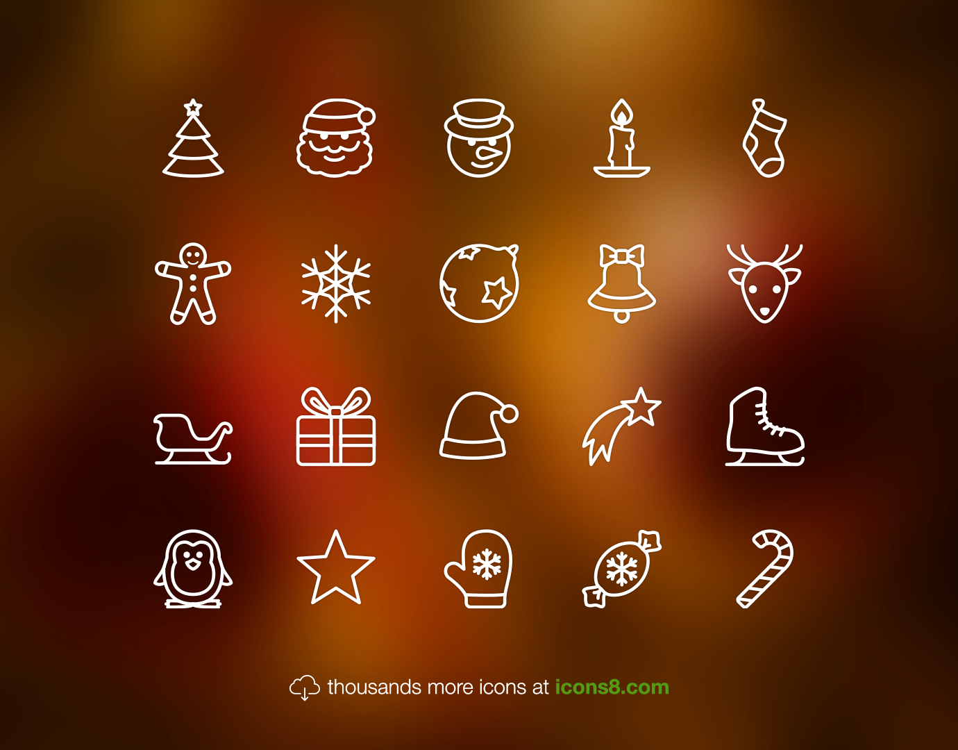 Free flat Christmas icons for all platforms by icon8.com